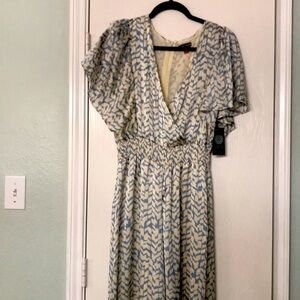 Blue and White Patterned Dress